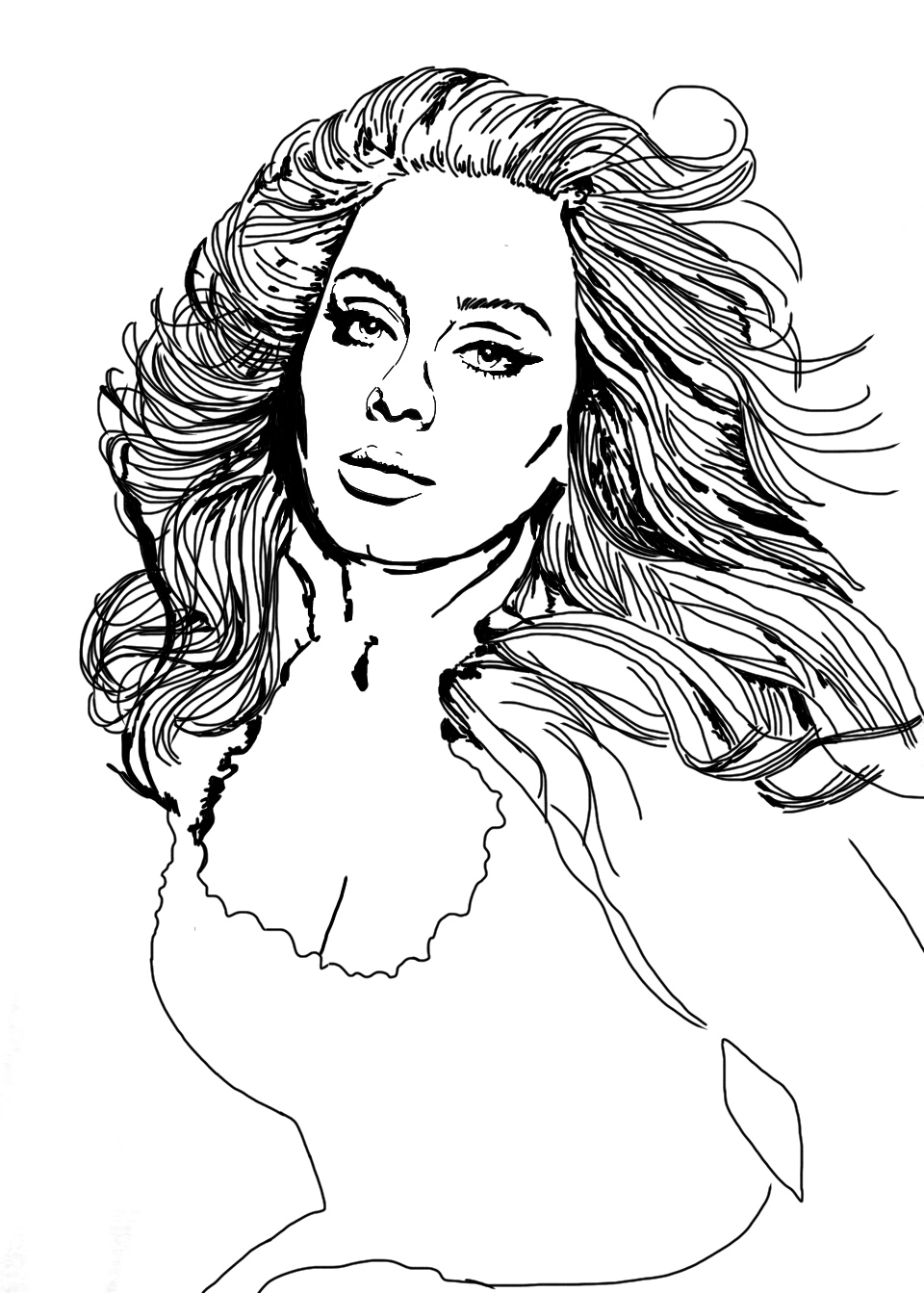 5 Adele Coloring Pages PDF