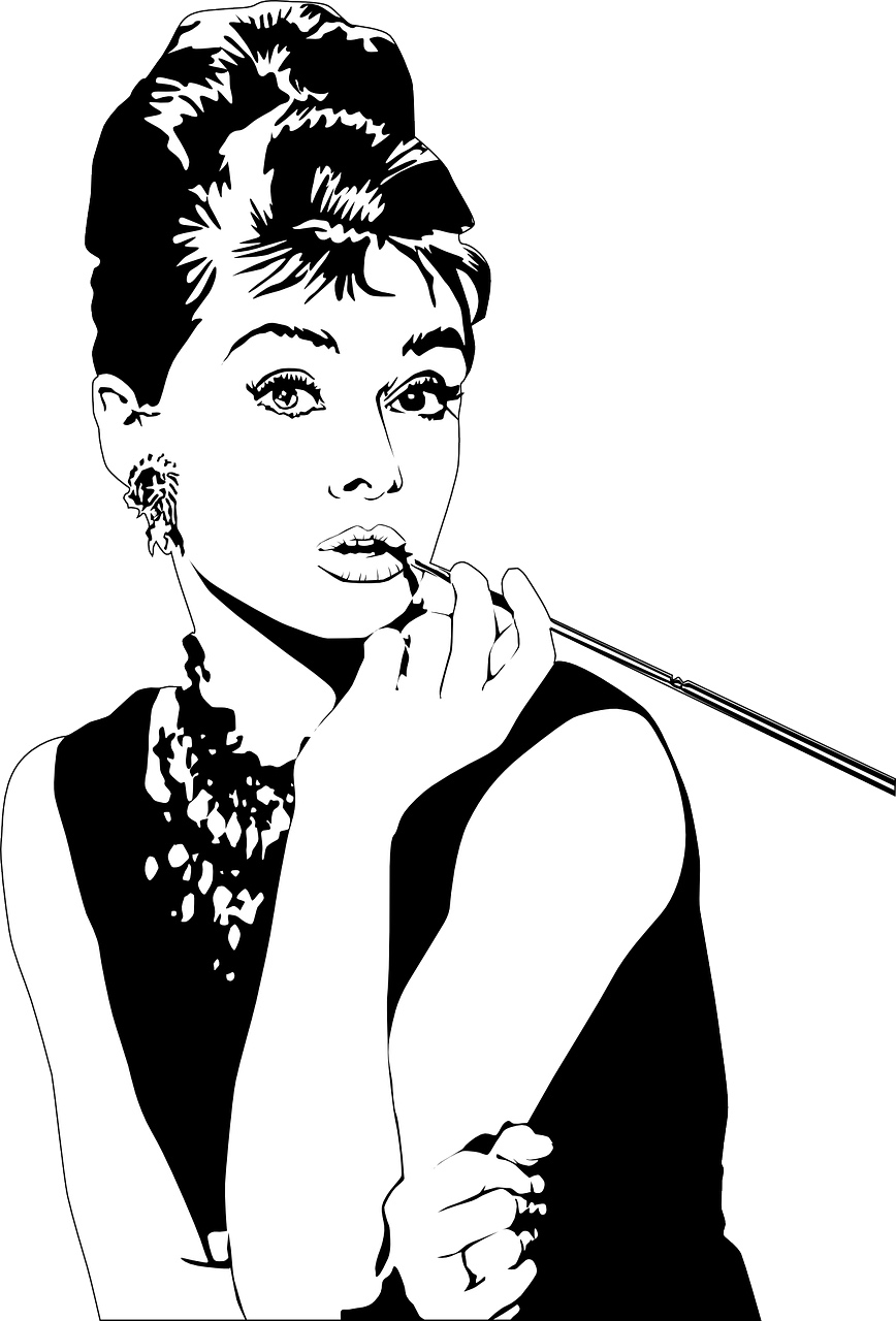 Audrey Hepburn Coloring Page