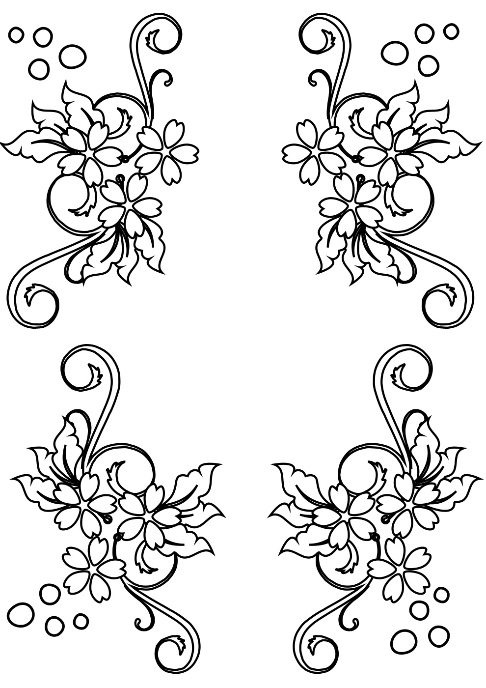 Flowers Coloring Card 