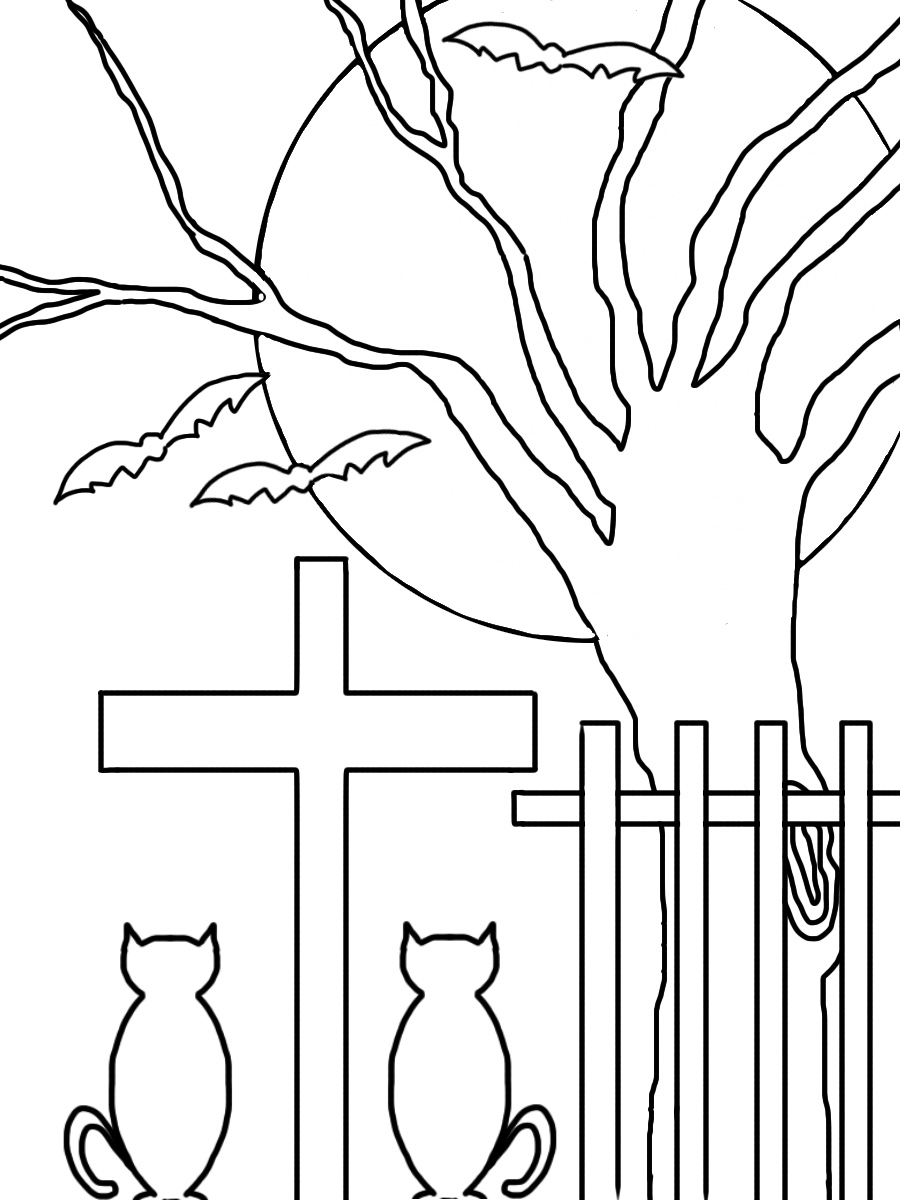 Graveyard Watch Coloring Sheet