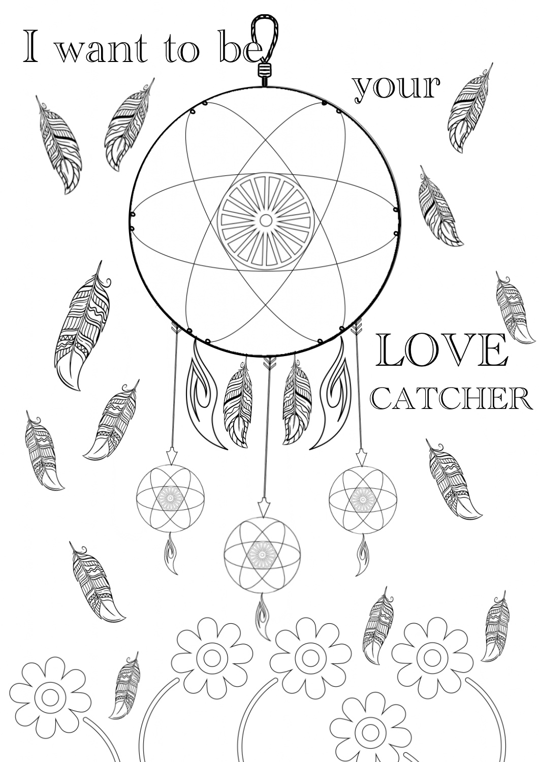 Love Catcher Valentine’s Coloring Printable 