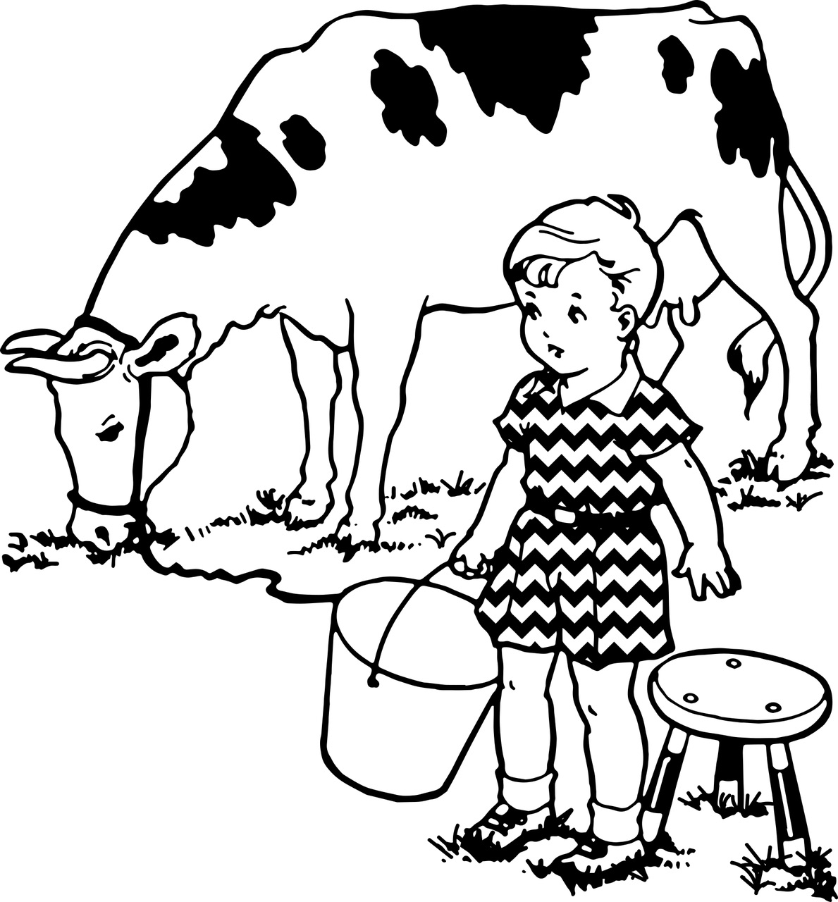 Milkmaid and her Cow
