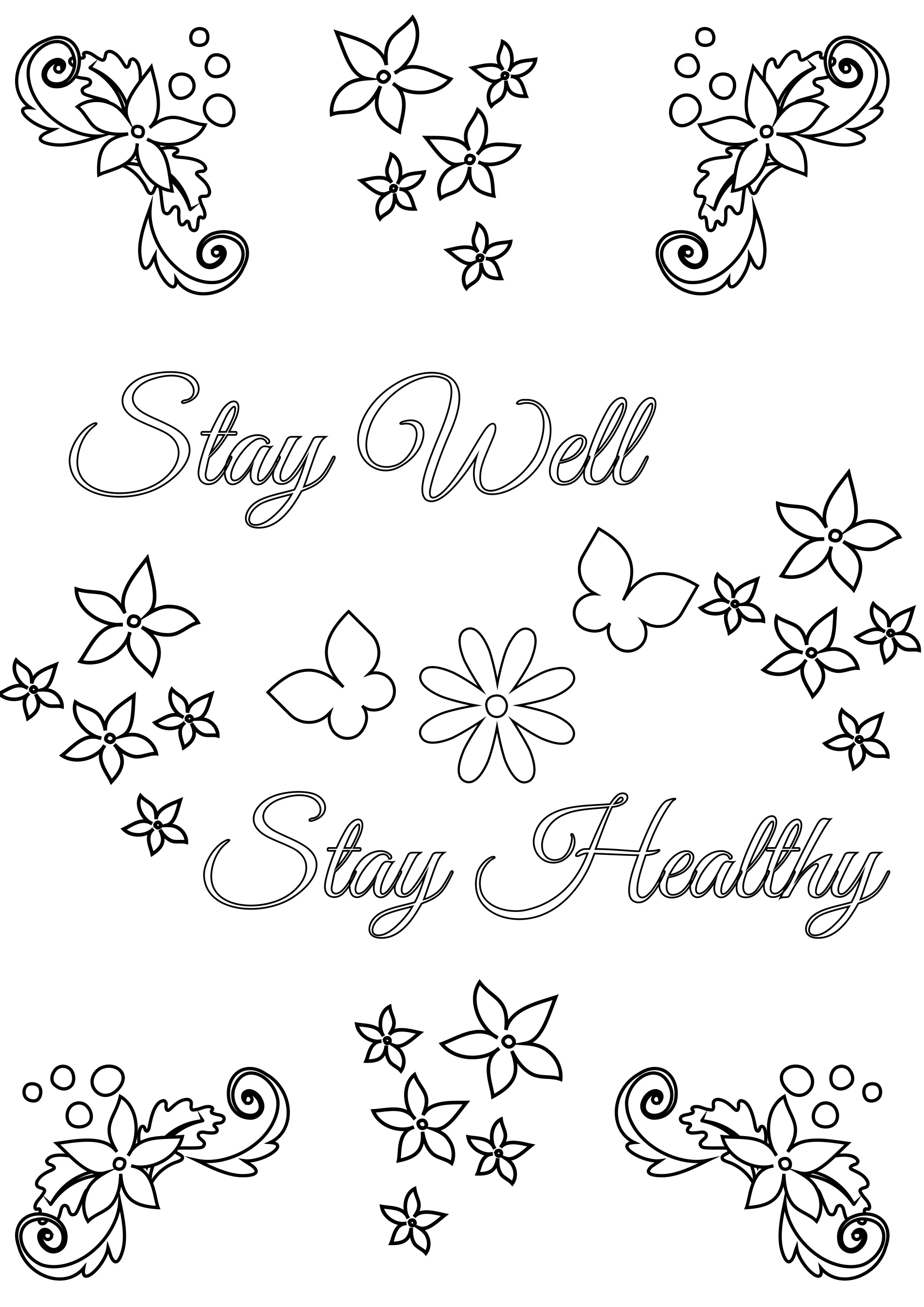 Stay Well Coloring Card