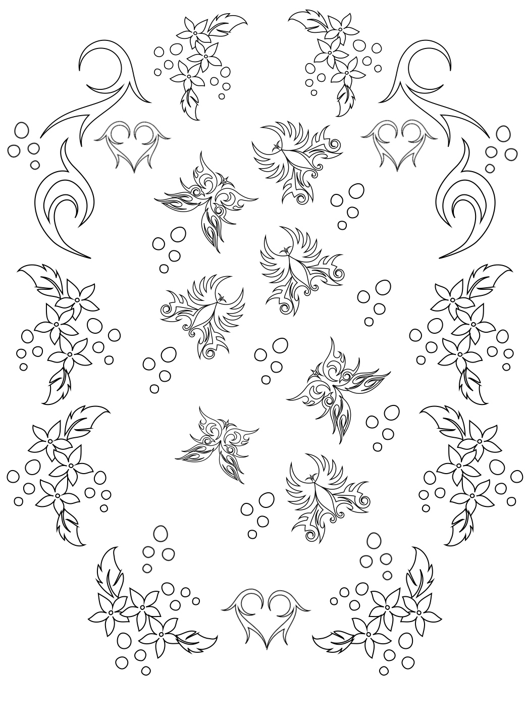 Tribal Style Butterfly Coloring Page