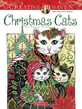 Christmas Cats. Dover Coloring Book