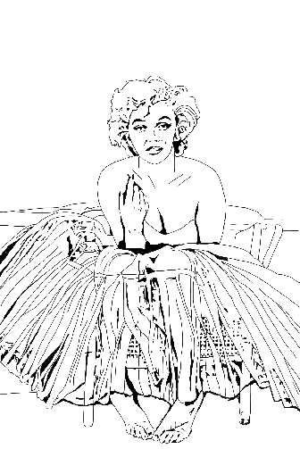 5 Marilyn Monroe Coloring Pages PDF  