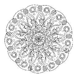 Daisy Mandala Coloring Page