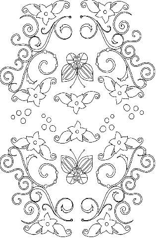 Floral Delight Coloring Card Template