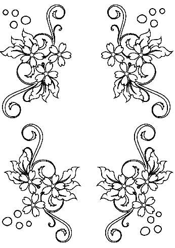Flowers Coloring Card 