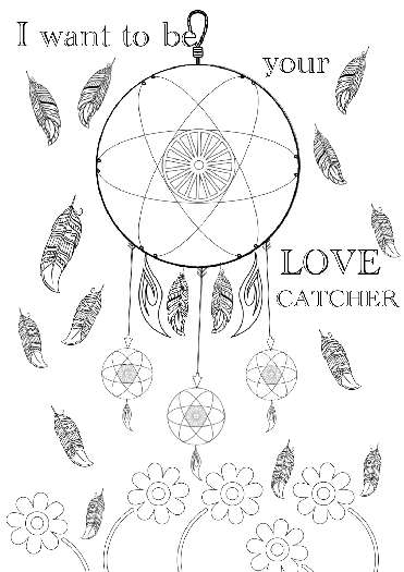 Love Catcher Valentine’s Coloring Printable 