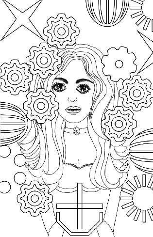 Woman of Balance Coloring Page