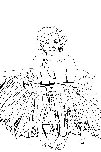 5 Marilyn Monroe Coloring Pages PDF  