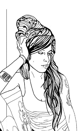 Amy Winehouse Coloring Page