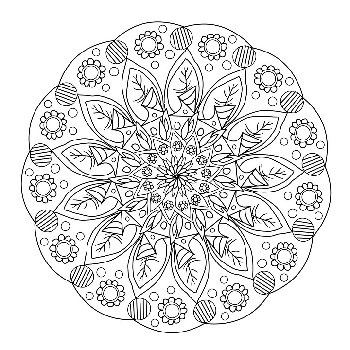 Daisy Mandala Coloring Page