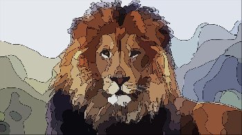 Lion paint by number free template