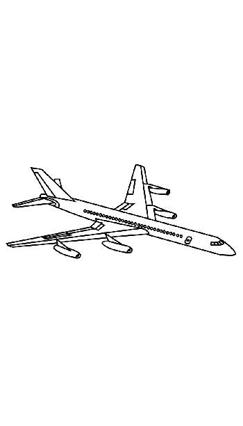 Passenger jet coloring page