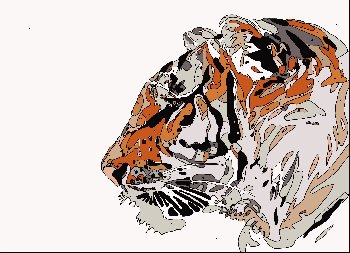 Stylized Tiger Paint By Numbers