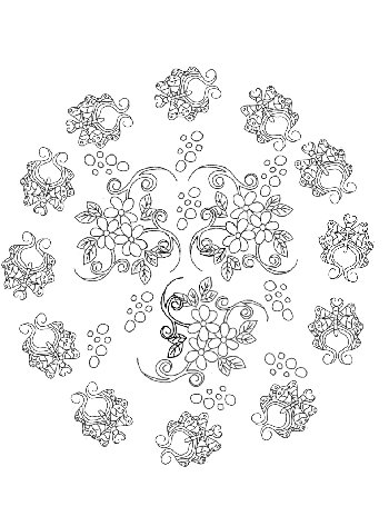 Swirl of Butterflies Coloring Page