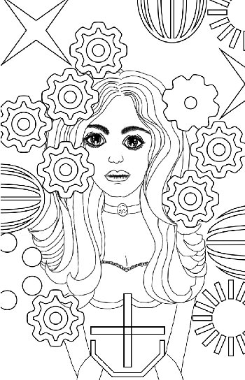 Woman of Balance Coloring Page