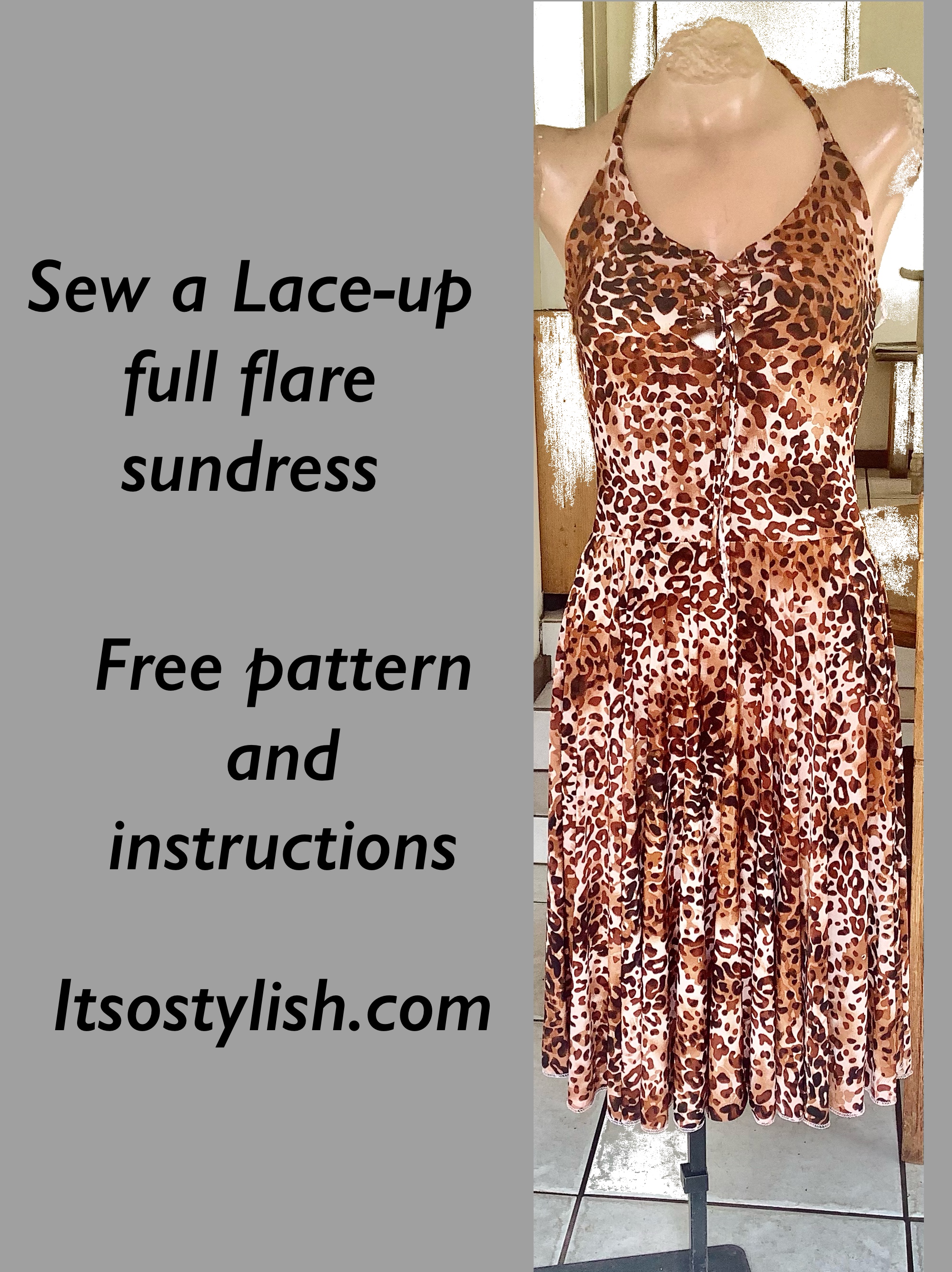 How to sew a Lace up front sundress