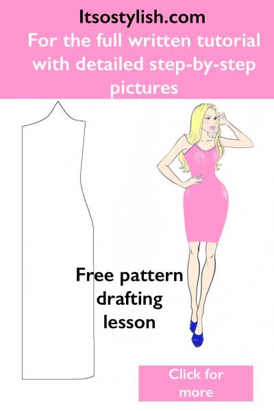 How to draft a sewing pattern for a shoestring dress