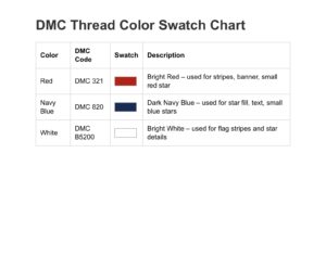 Stars and Stripes color chart