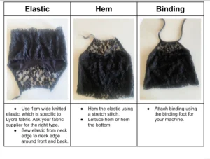 Constructing the halter top pdf pattern