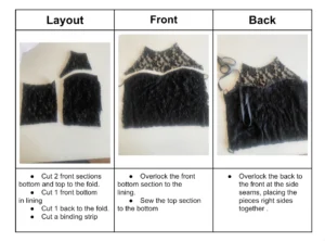 Sewing and cutting the halter top