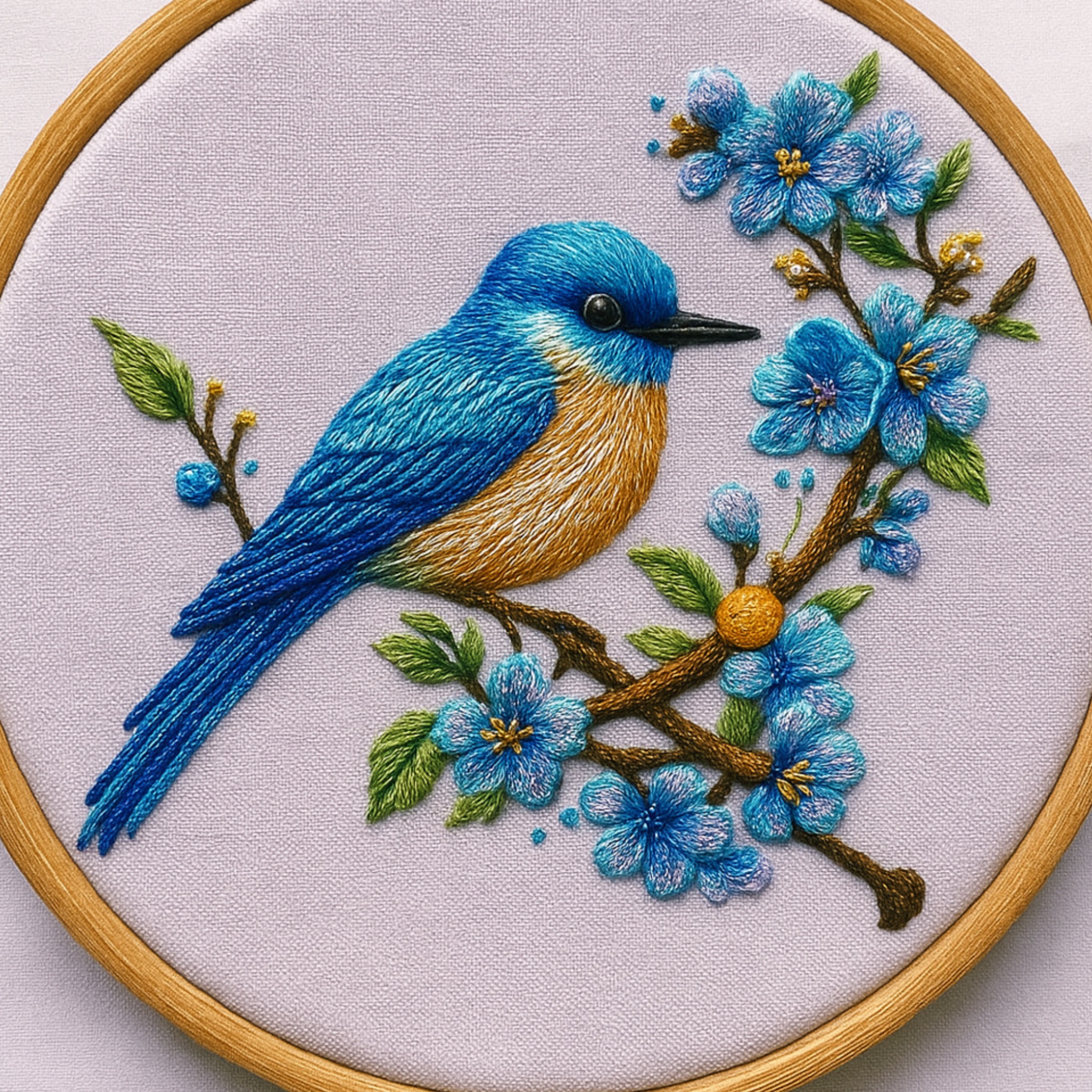 Bluebird Free Hand Embroidery Pattern