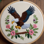 Bald eagle embroidery pattern